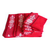 Large Basque tablecloth and 6 napkins
