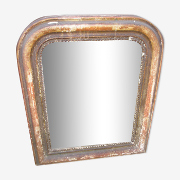 Old wall mirror in wood and stucco 43x53cm