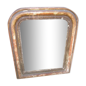 Old wall mirror in wood and stucco 43x53cm