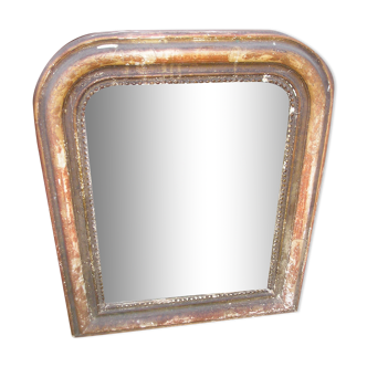 Old wall mirror in wood and stucco 43x53cm