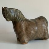 Brutalist ceramic zoomorphic horse shape