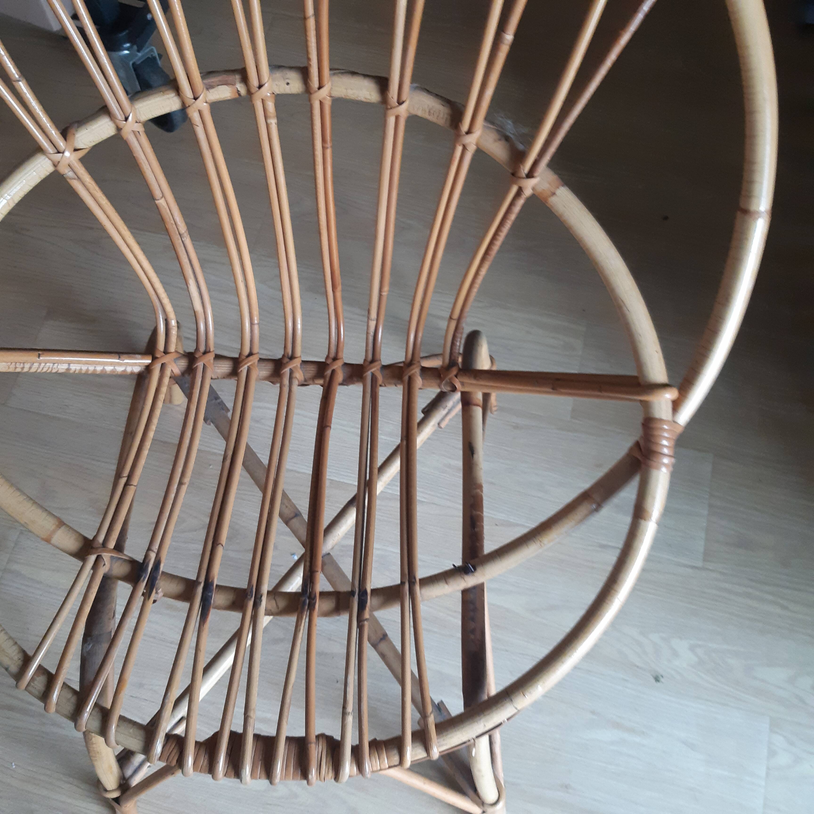 Vintage rattan armchairs