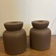 vintage brutalist candlestick holders