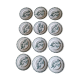Set of 12 Saint Amand ironstone plates, Richelieu model