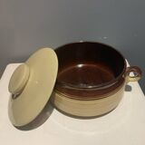 Dish with glazed stoneware lid