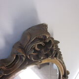 Gold mirror in platre 47x67cm