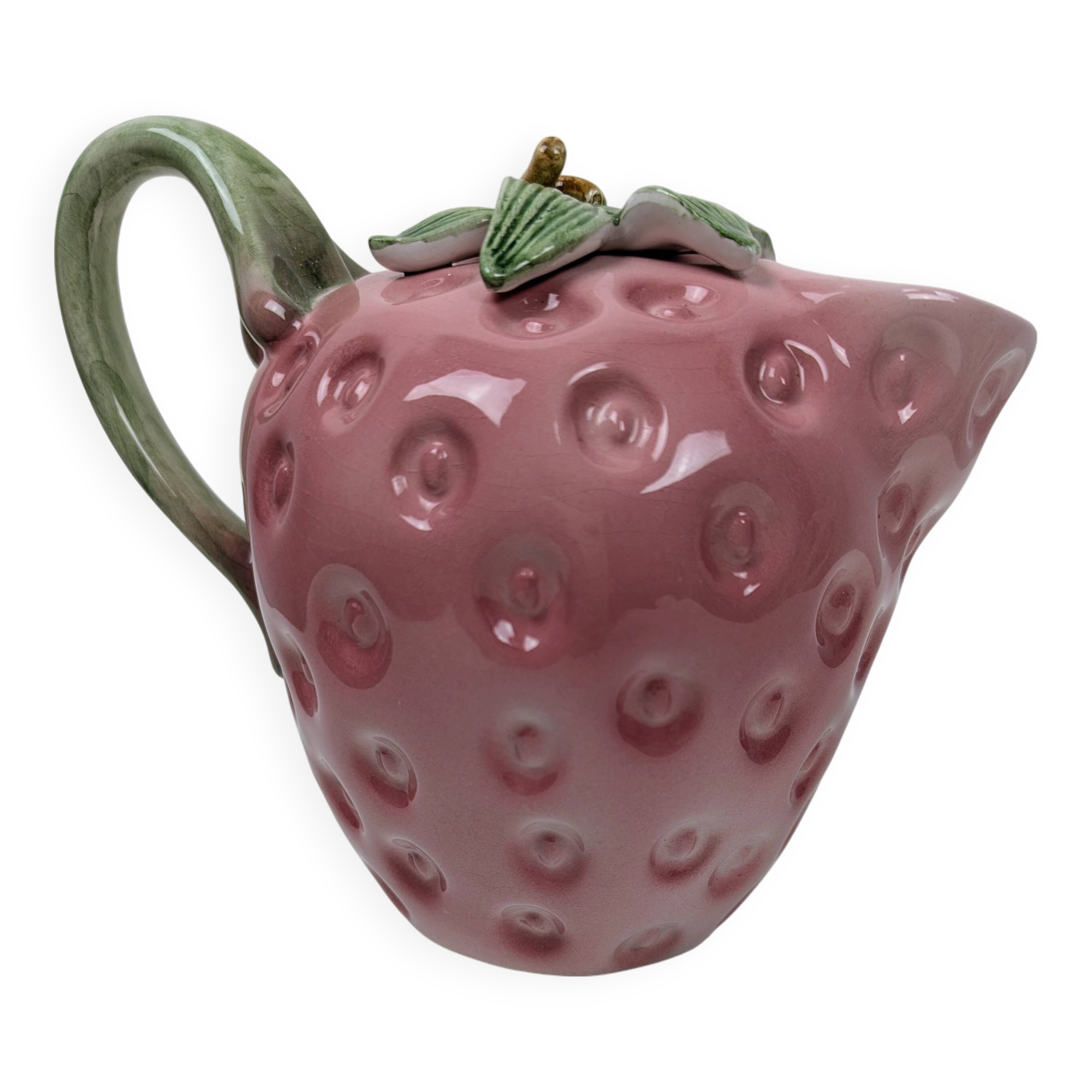 Strawberry jug in slip