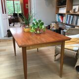 Teak dining table with compass feet, 4-6 people