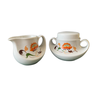 Sugar bowl and milk jar seltmann weiden bavaria marina collection