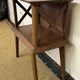 Bedside table with lattices, vintage compass legs
