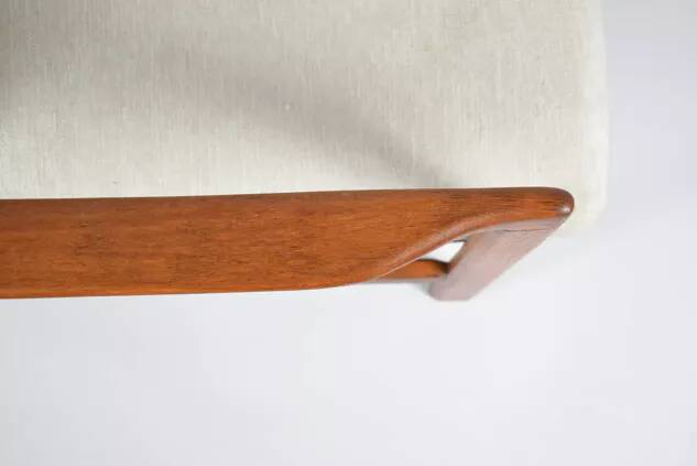Original Baczyk Scandinavian armchair, 1960s, renovation, teak.