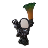 Art Nouveau lamp with mirror