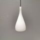 French hanging lamp in milky white glass, model gin fizz, produced by sce