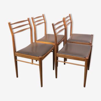 Series of 4 scandinavian chairs