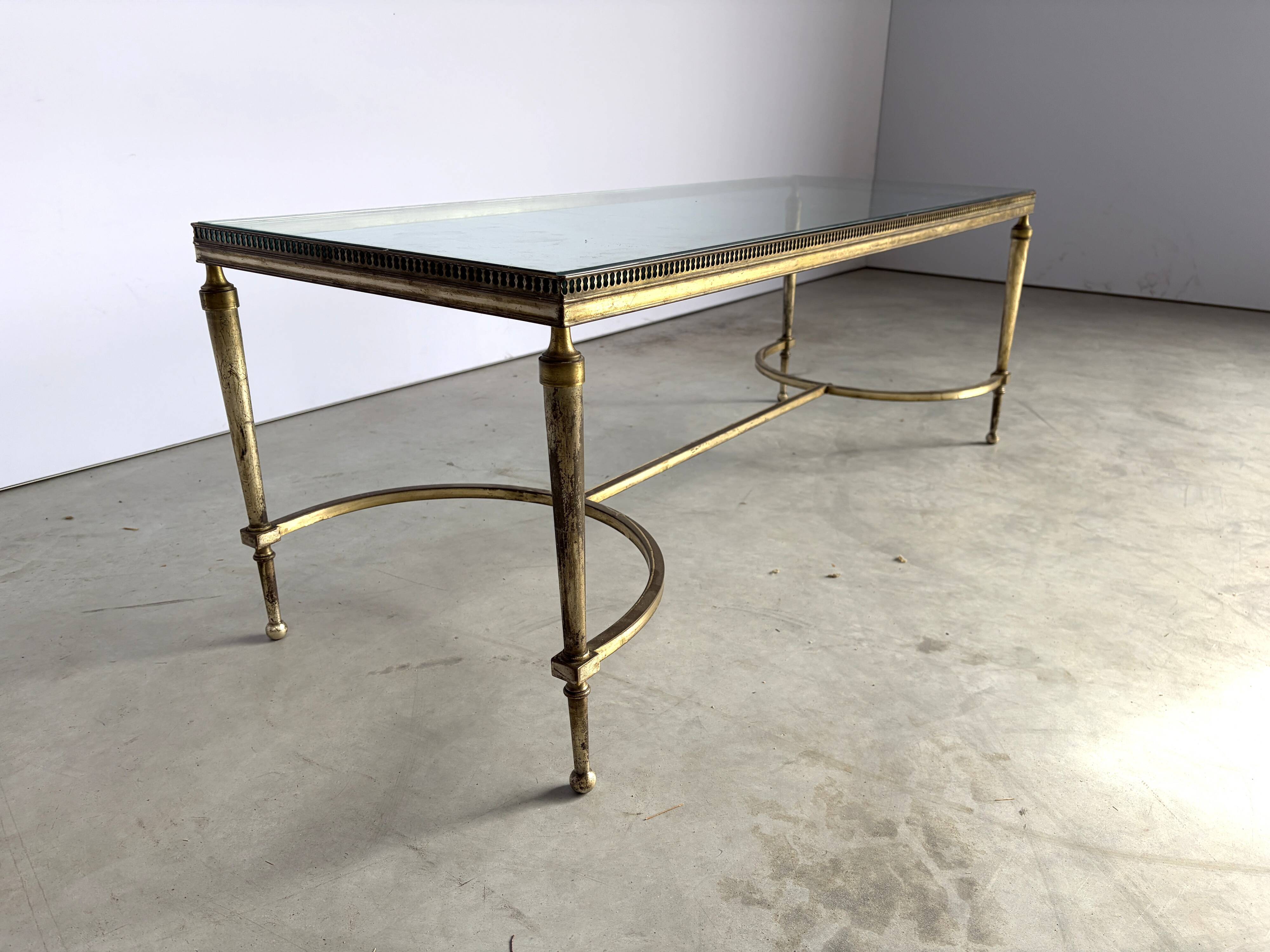 Maison Bagues coffee table in brass, 1960s