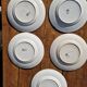 Set of 7 Flat Plates, Summer Model, Terre De Fer, Saint Amand