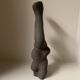 Black stoneware vase in an organic shape