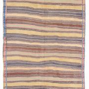 5x9 Kilim Colorful Striped Wool Kilim Rug, 152x271Cm