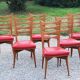 Set of 6 vintage Scandinavian style chairs from the 50s