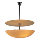 Functionalist/Bauhaus Chrome &Glass Chandelier