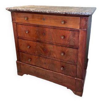 Louis Philippe chest of drawers in elm veneer