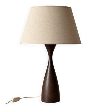 Scandinavian turned wood lamp