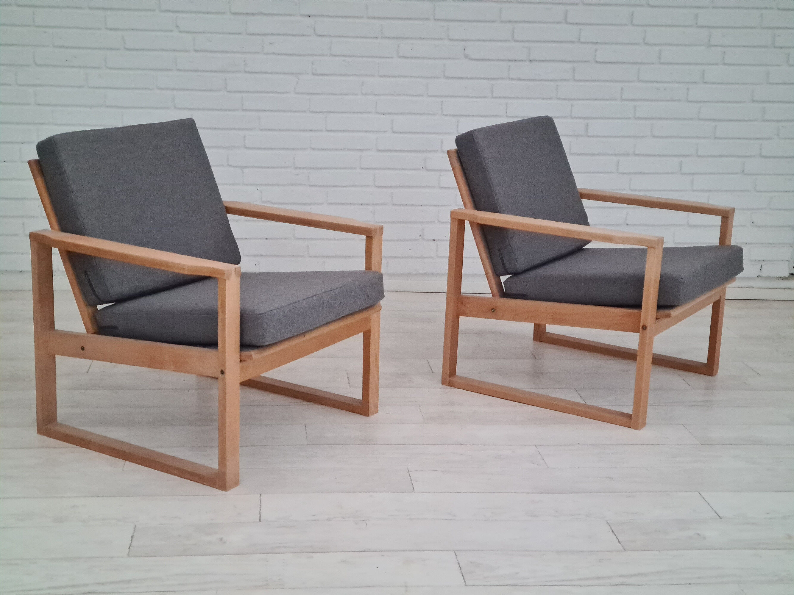 1970s, danish armchair, reupholstered, furniture wool, beech wood