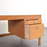 Mid-Century Oak Desk by Chr. Rasmussen for Randers Møbelfabrik, 1970s.