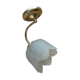 Brass and glass sconce