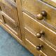 Vintage french oak sideboard with wavy details, ca. 1950s