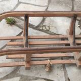 Ancienne luge en bois vintage