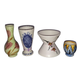 4 ceramic vases from Vallauris