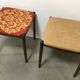 Two tubular steel stools