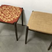 Two tubular steel stools