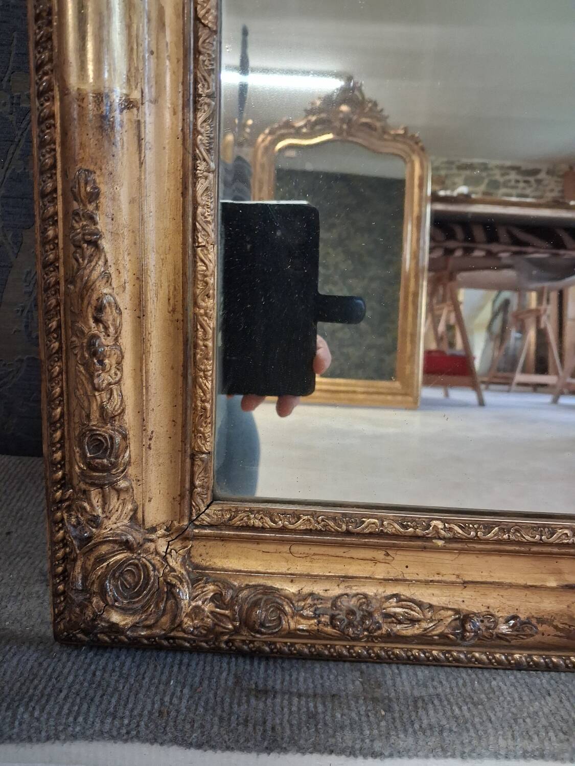 Restoration period mirror 77x63