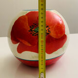 Round vase in Lunéville earthenware - "Poppy" collection