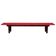 Red eco leather bench, Danish design, 1990s, production: Denmark