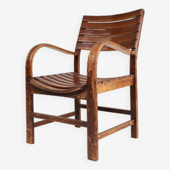 Art Deco wooden armchair 1930