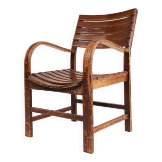 Art Deco wooden armchair 1930