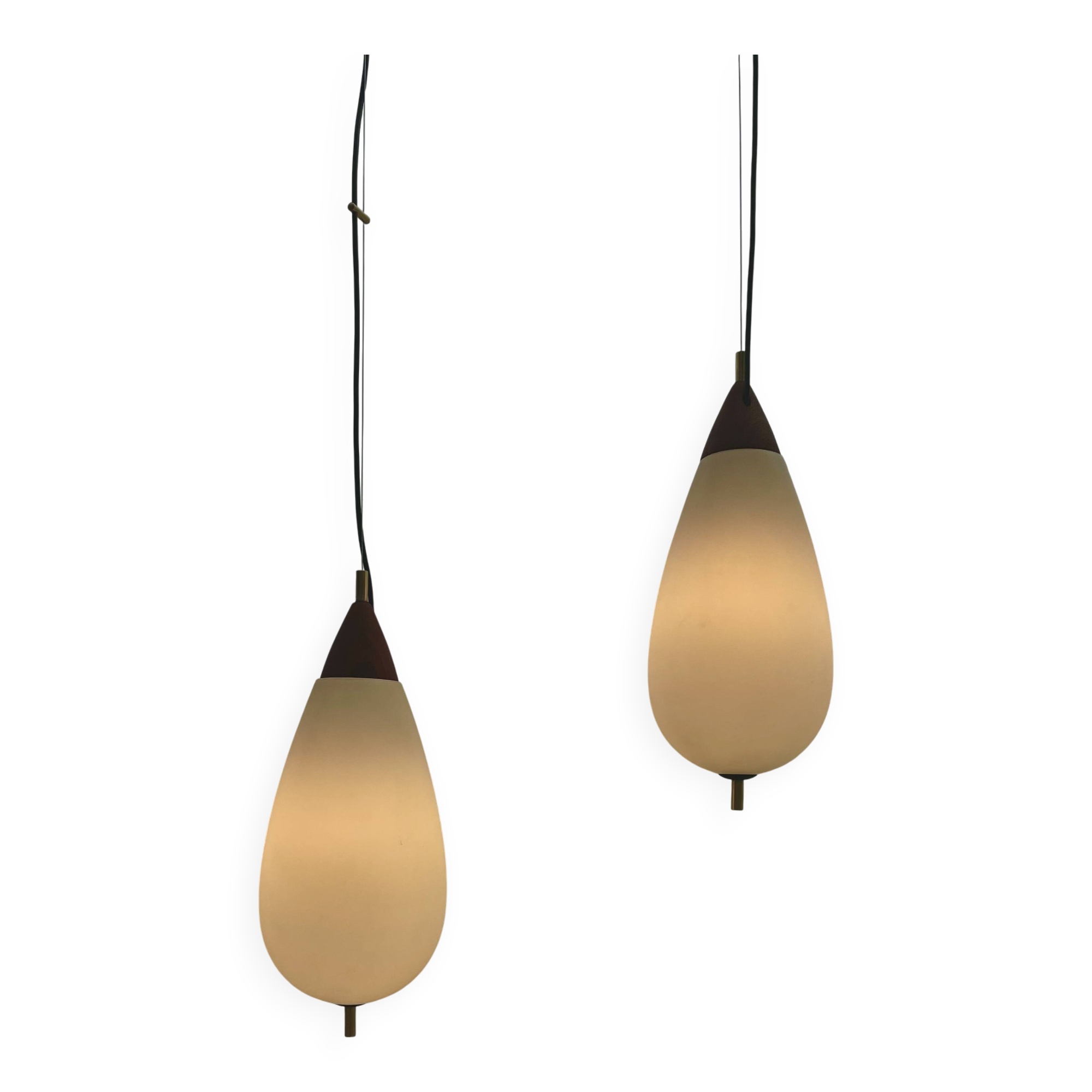 'Teardrop' Par of pendant by Goffredo Reggiani for Temde Leuchten