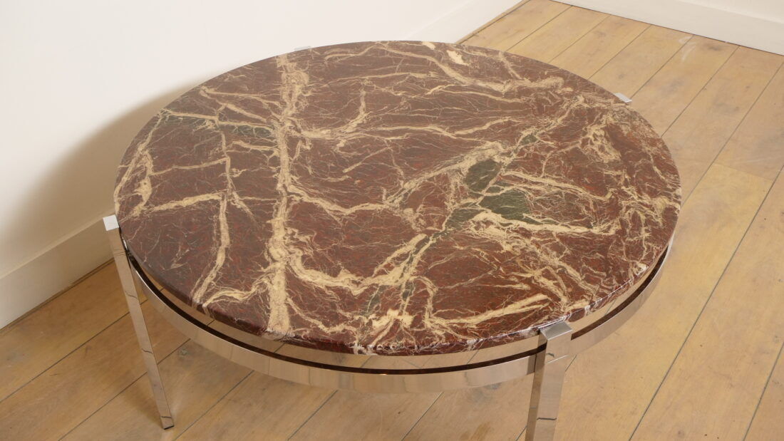 Vintage coffee table | Marble | Chrome