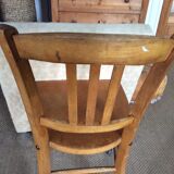 Wooden chair with wheels