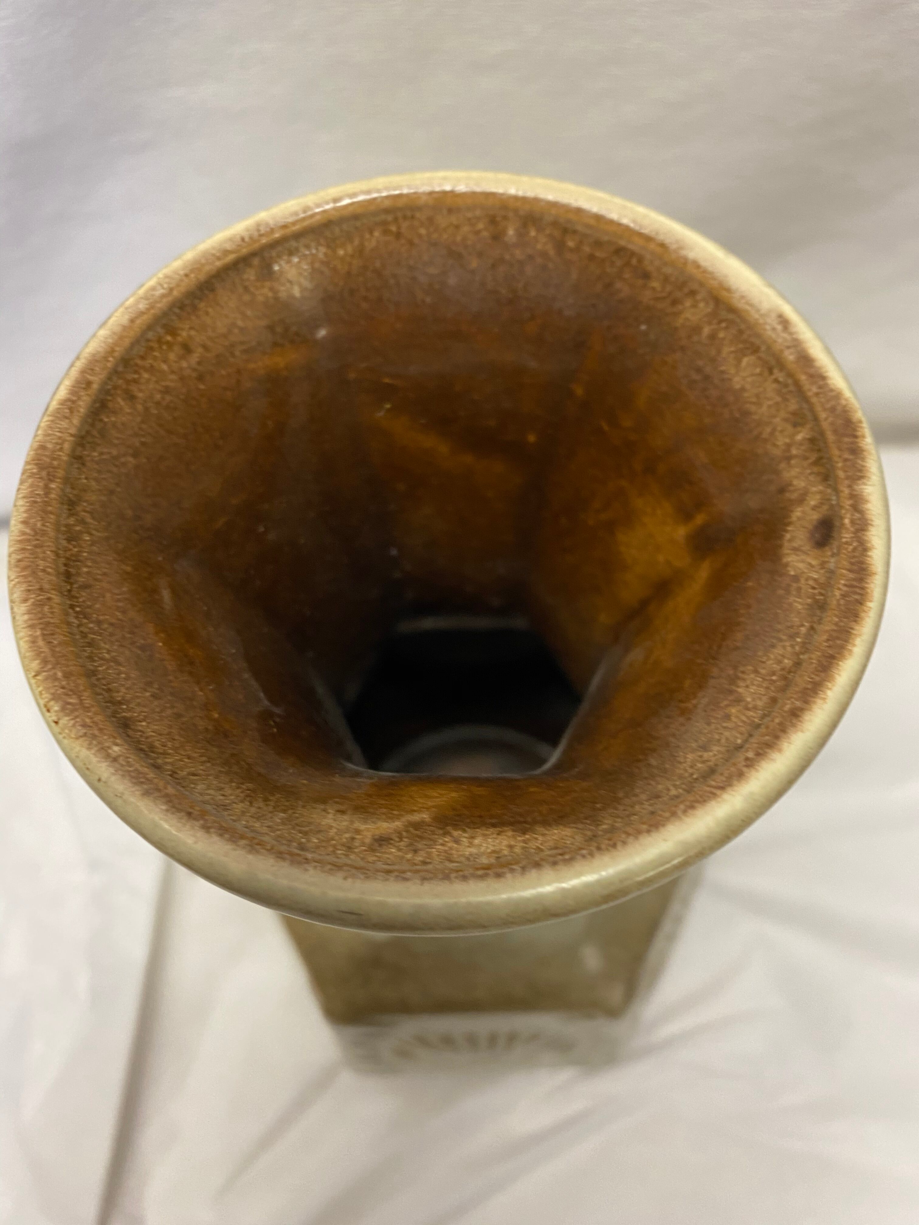 Beige German ceramic vase