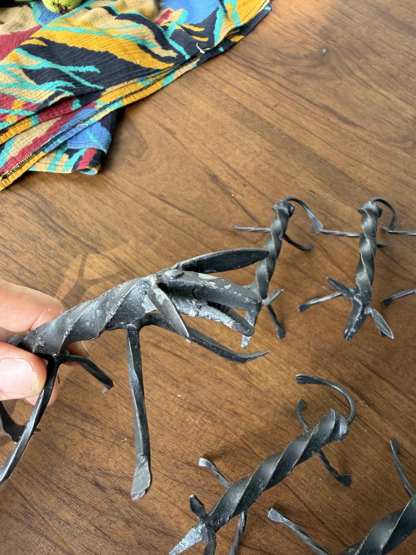 Brutalist zoomorphic knife rests