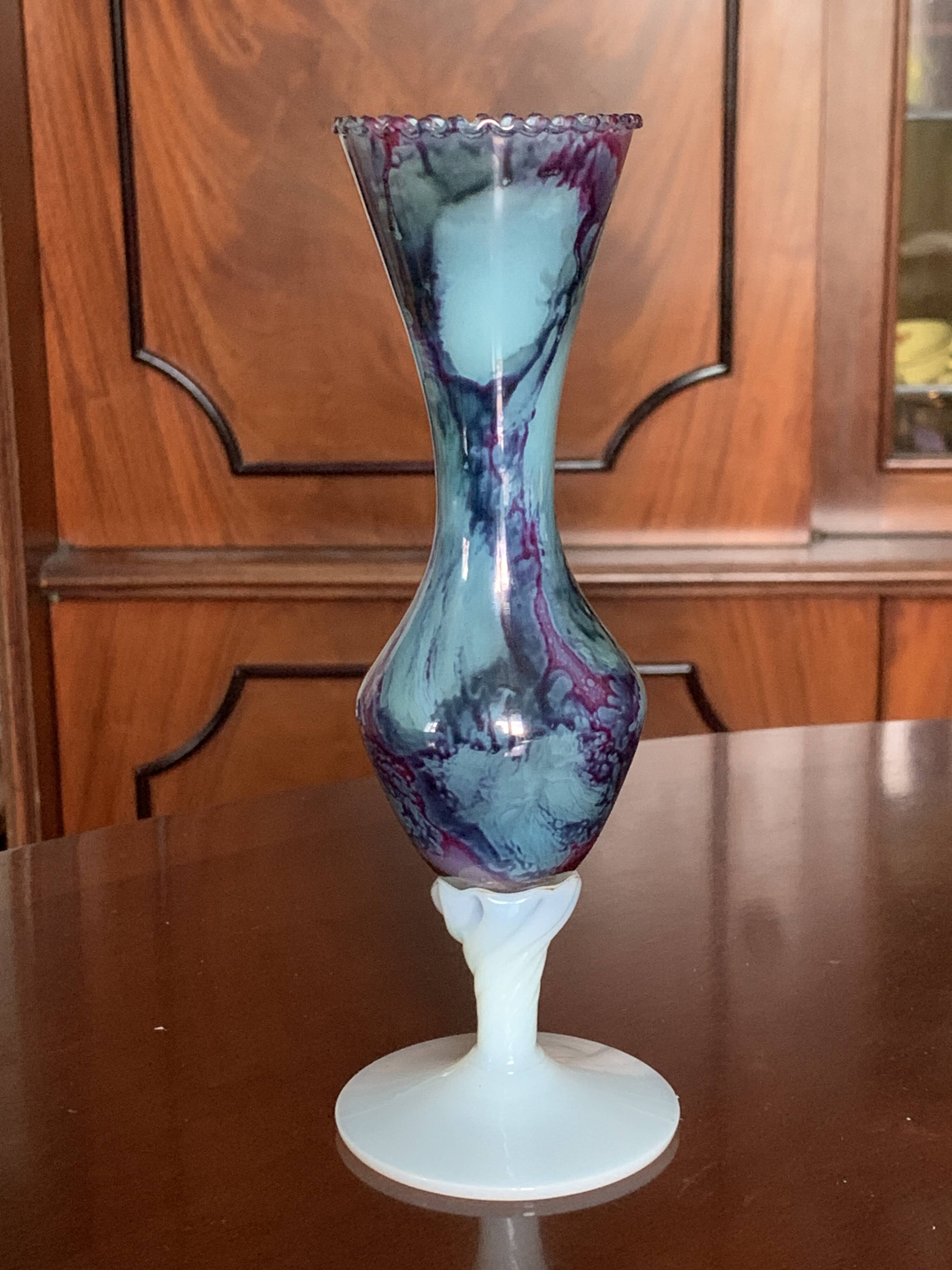 Italian blown glass soliflore vase