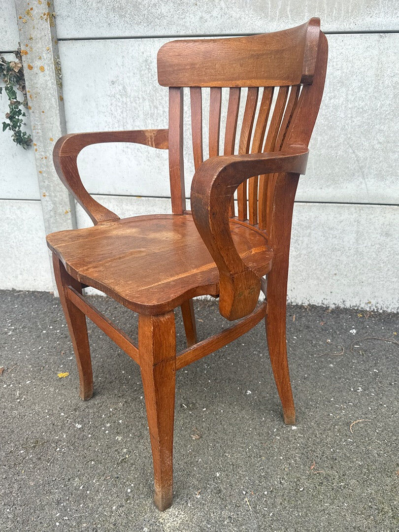 Office chair – vintage – solid wood – USA, circa 1900