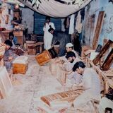 Handcrafted wooden chest with carvings – Pakistan, 1990s