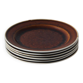 Assiette à dîner rustique Stig Lindberg “COQ” Set de 19,5 cm, pour Gustavsberg Suède