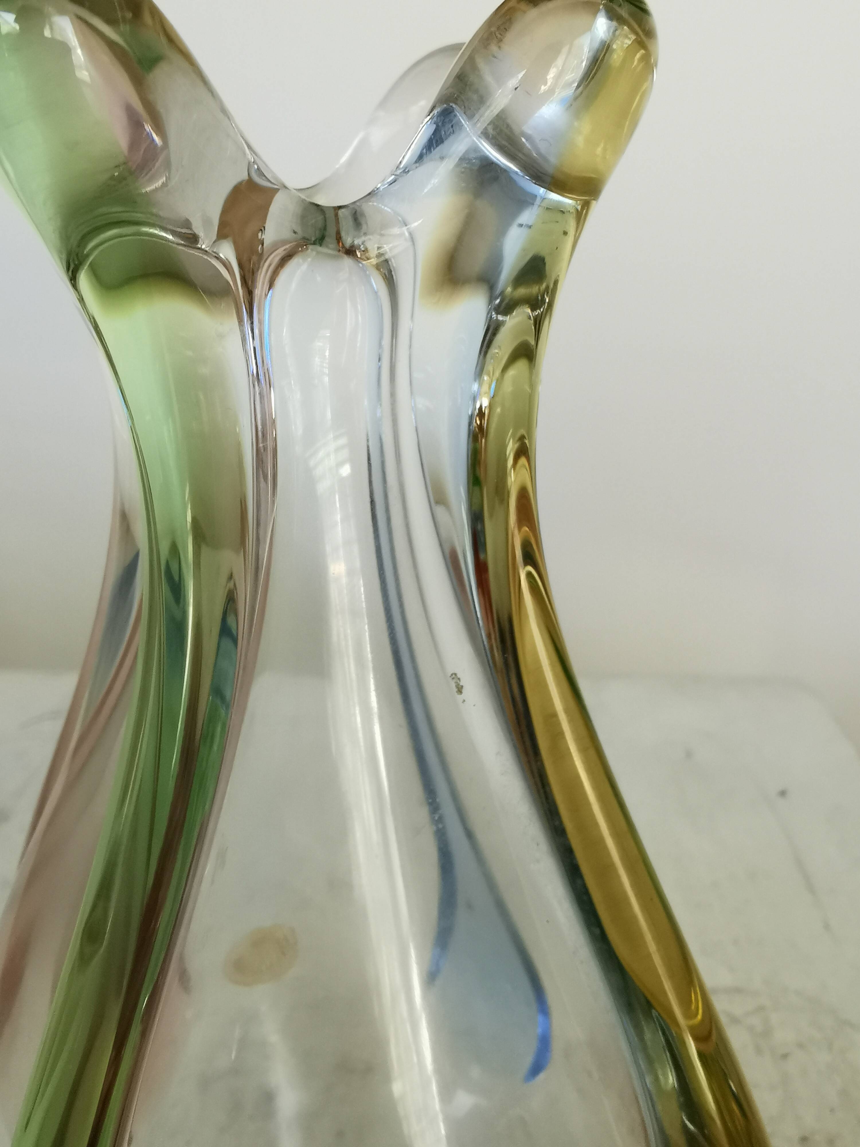 Vintage Art Glass Vase: Hanna Machanovska Mstisov Glassworks, Czechoslovaki