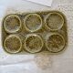 Gien 1960s 7-piece barbotine artichoke tableware set